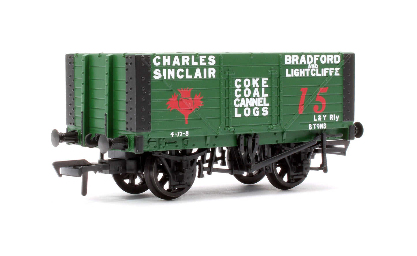 7 Plank Fixed End Wagon 'Charles Sinclair' Green No.15