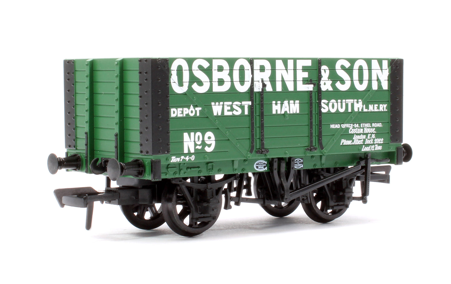 8 Plank Fixed End Wagon 'Osborne & Son' Green No.9