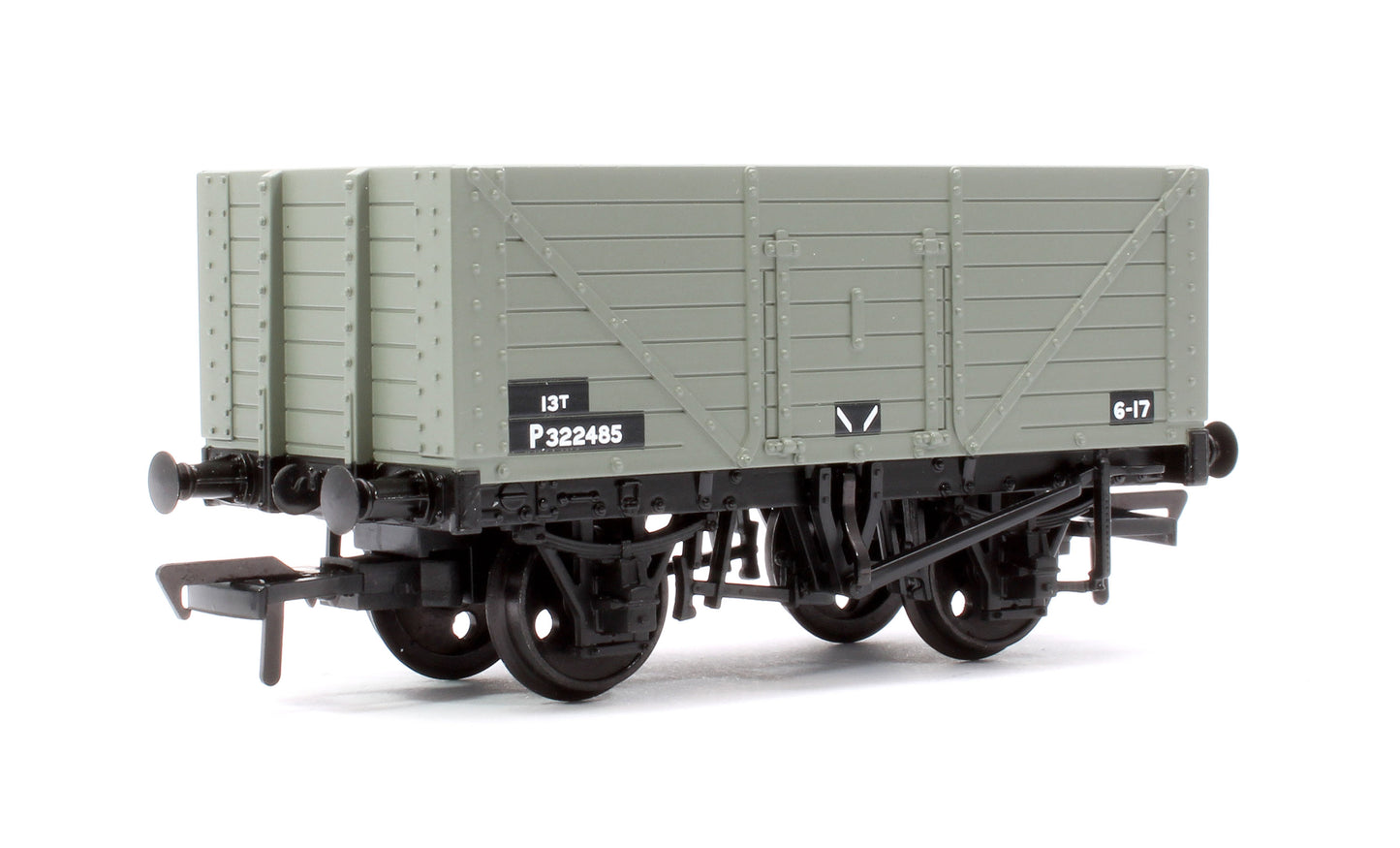 8 Plank Fixed End Wagon BR Grey (Early) No.P322485