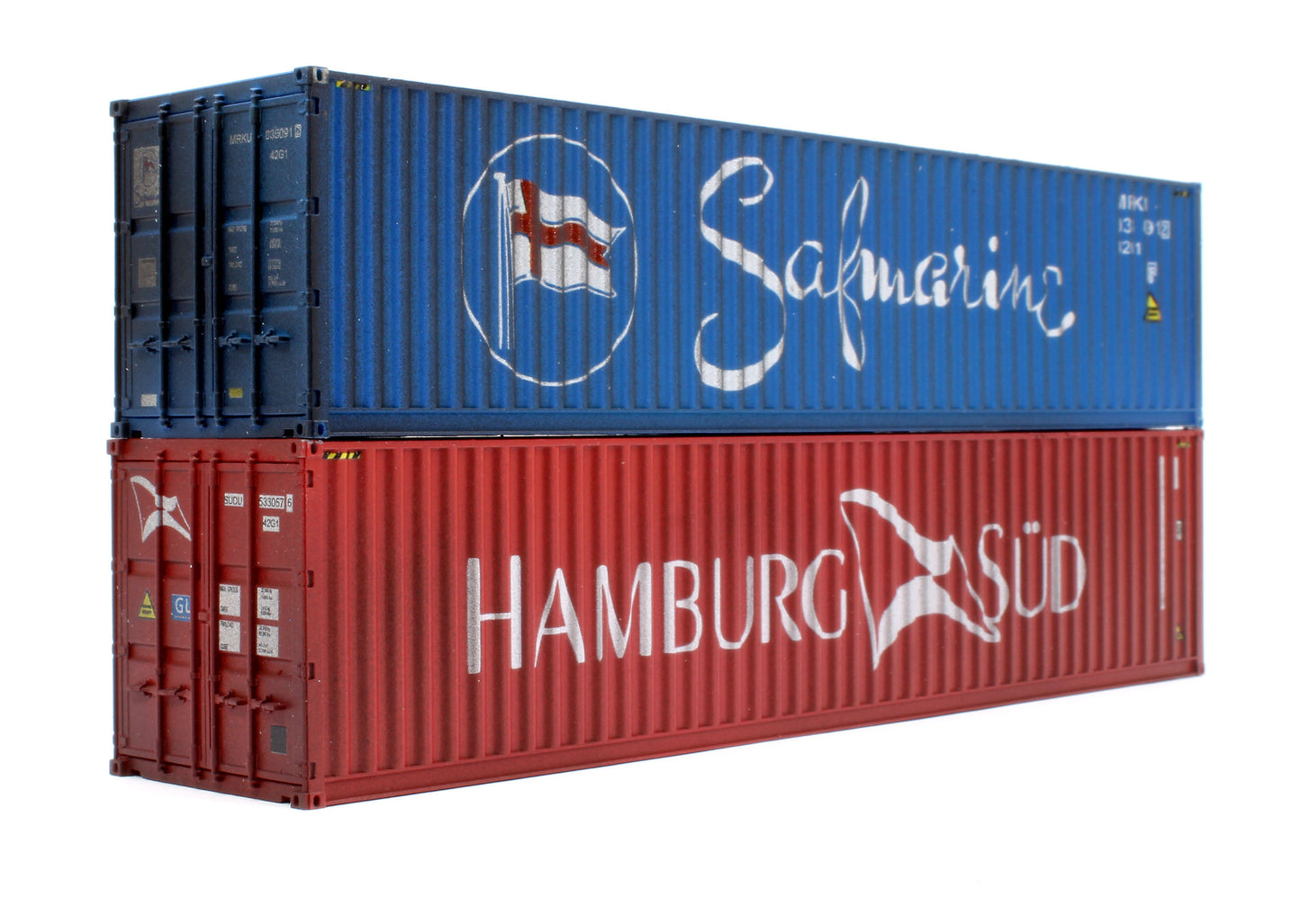 40Ft' Container Hamburg 533057 6/ Safmarine 035091 Twin Pack - Weathered