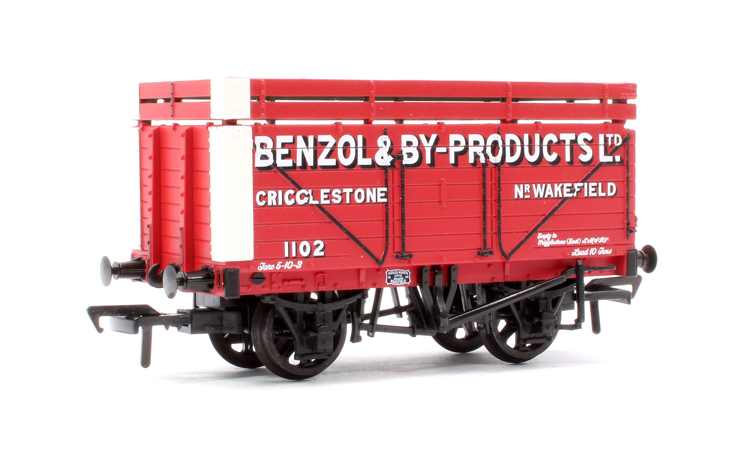 7 Plank Wagon with Coke Rails 'Benzol & By-Products Ltd' Red No.1102