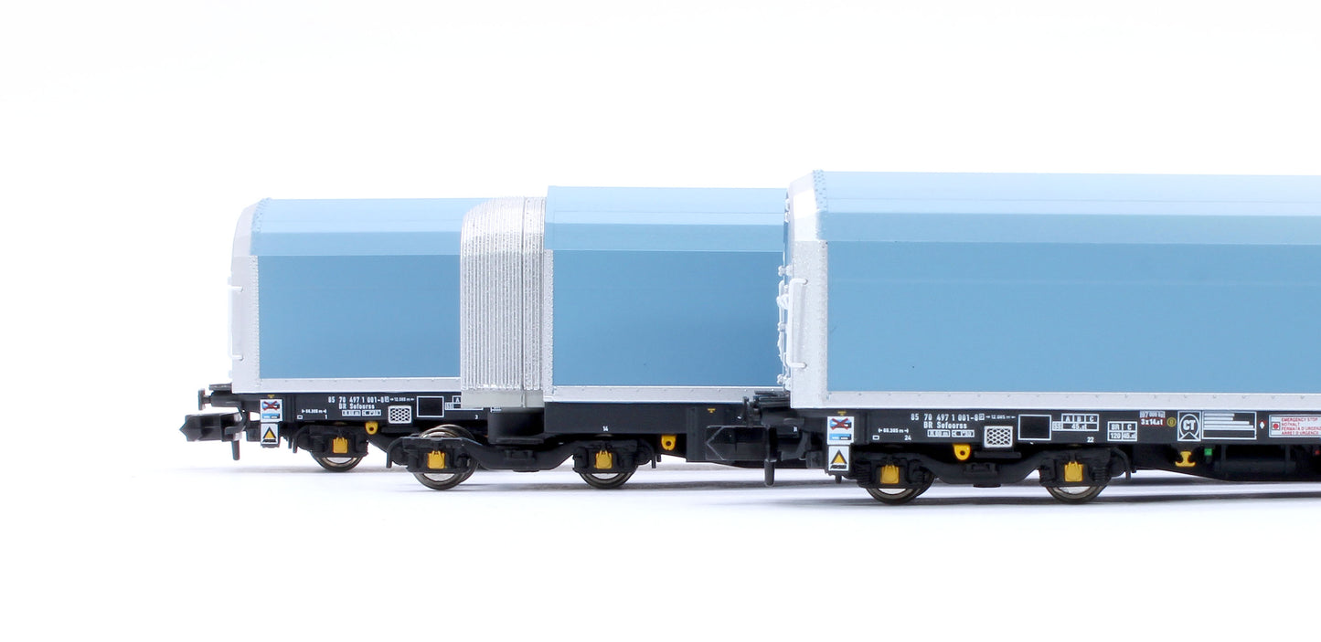 N/2mm 5-car Arbel WIA car carrier with RfD squadron branding. Wagon number 85 70 4971 001-8