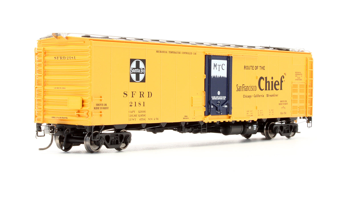 Pre-Owned Santa Fe RR 56 Mech. Reefer San Francisco Chief Slogan - Road #2181