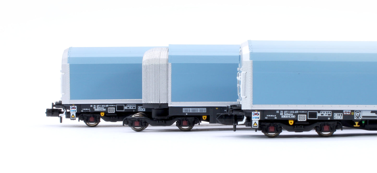 N/2mm 5-car Arbel WIA car carrier with DB Schenker branding. Wagon number 85 70 4971 015-8