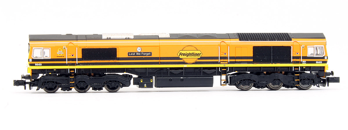 Pre-Owned Class 66 66413 'Lest We Forget' Freightliner Orange & Black Diesel Locomotive