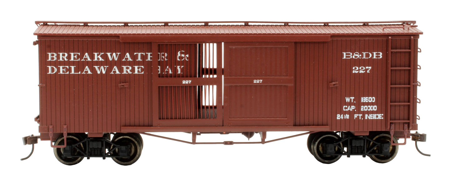 Pre-Owned 27656 'On30' Freight Cars Ventilated Box 'Breakwater & Delaware Bay'