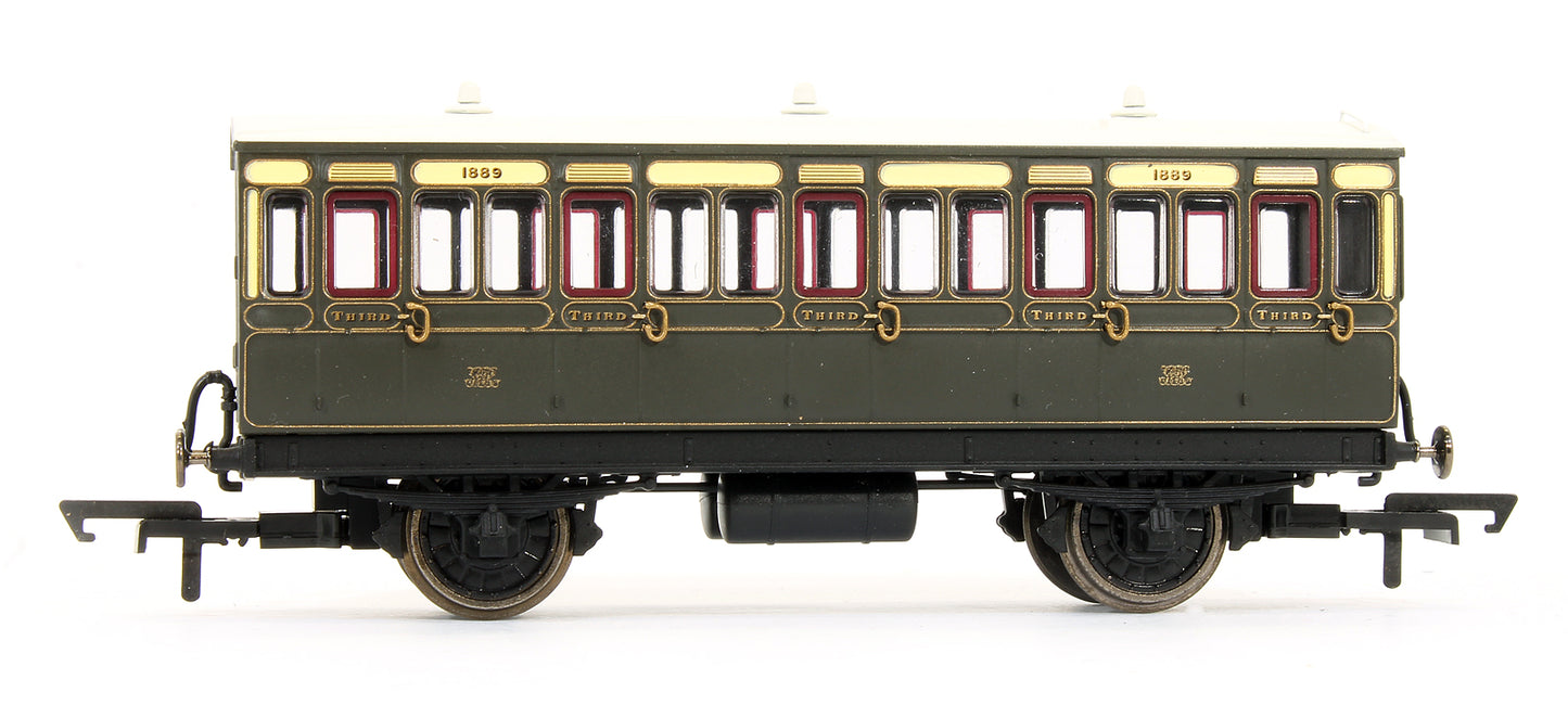 Pre-Owned R40066 GWR 4 Wheel 3rd Class Coach No.1889