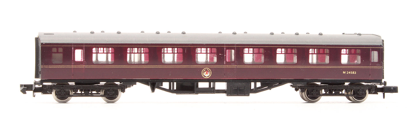 Pre-Owned 0681 BR Maroon 63ft MK1 Corridor 2nd (SK) Class Coach M 24583