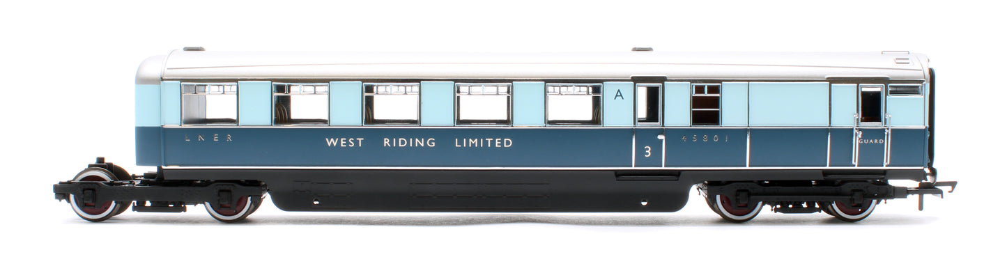 R40477 LNER West Riding Limited Brake Third & Kitchen Third Articulated Coach Pack