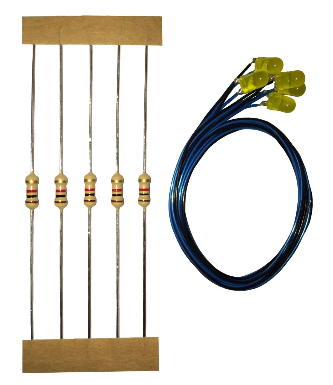 Replacement Pre-wired Yellow LED (Black & Blue Wires) (Pack of 5)