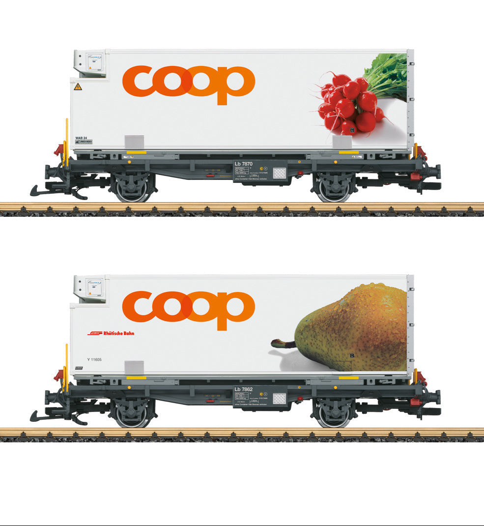 LGB L45889 RhB Container Wagon-Set COOP