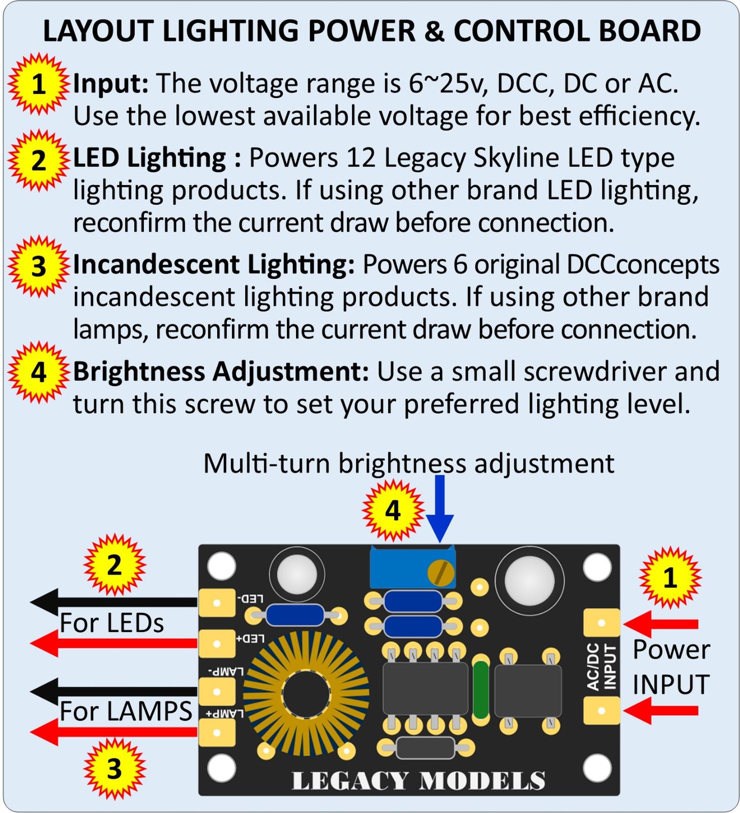 Layout Lighting Control Board Bundle (6-pack)