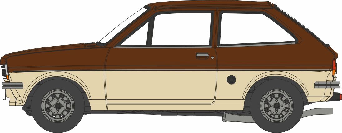 76FF009 Ford Fiesta Mk1 Roman Bronze/Cordoba Beige