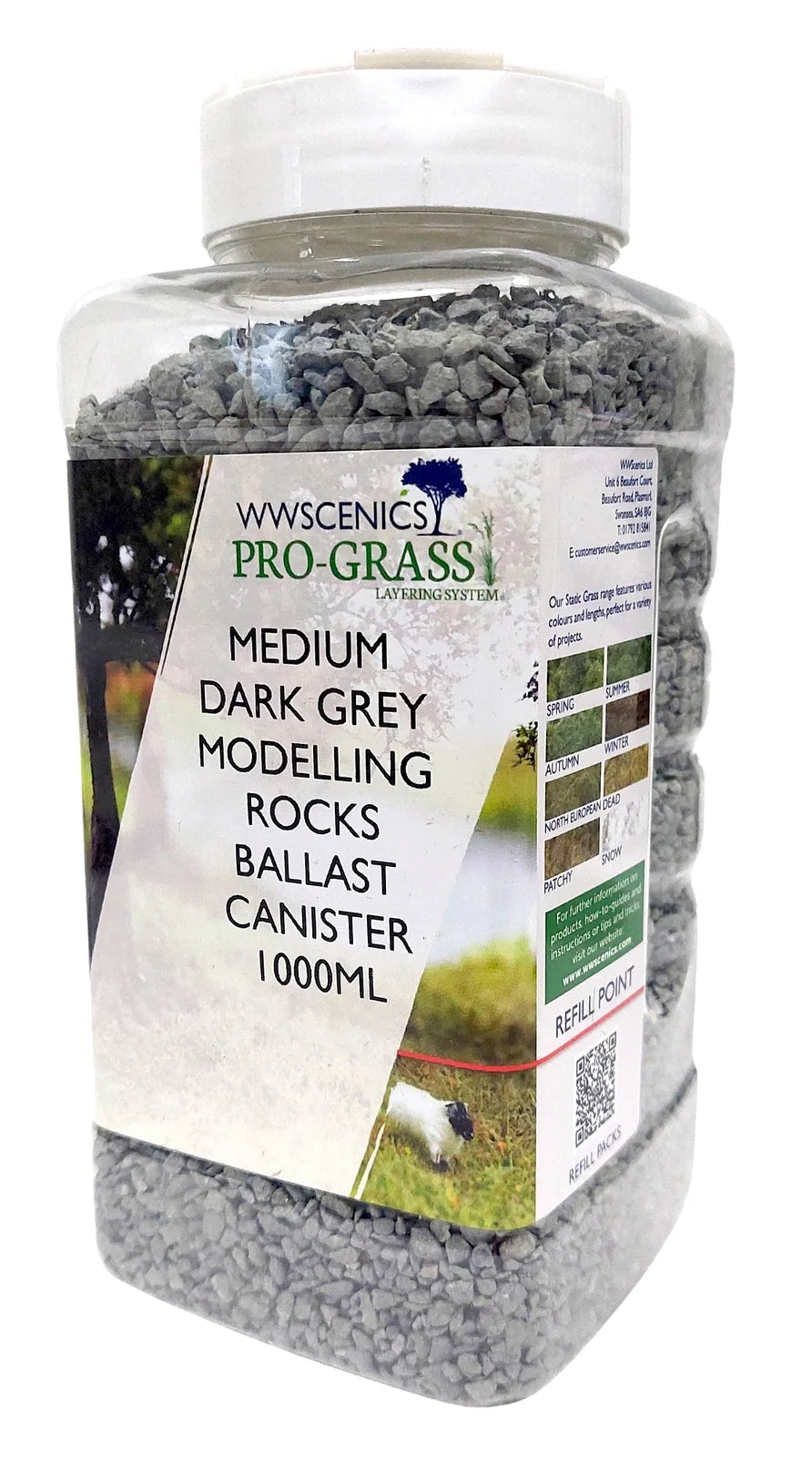 Medium Grade Dark Grey Track Ballast - 1000ml