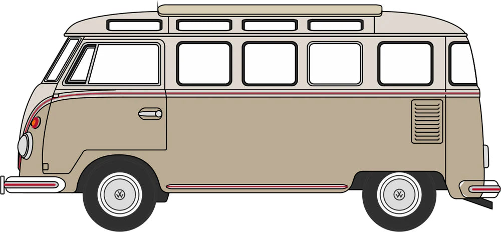 Volkswagen Split Screen Samba Bus Mouse Grey/Pearl White