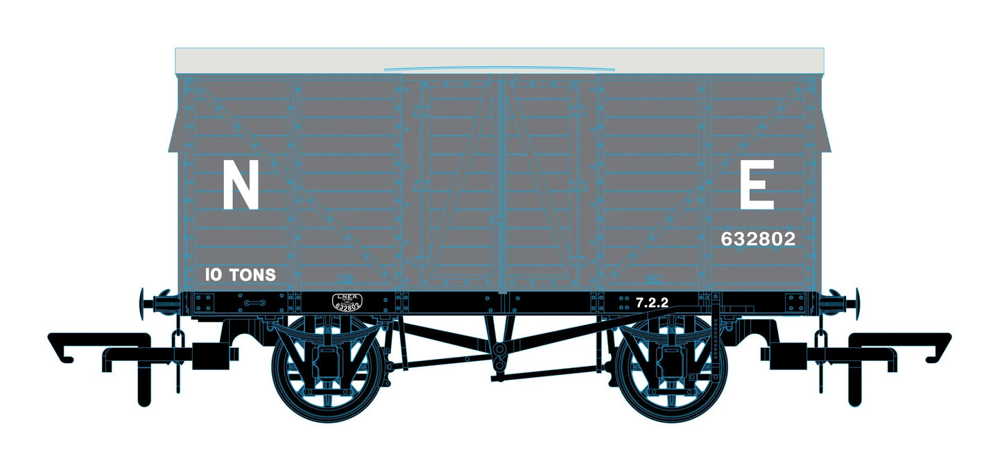 OR76GEGV002B GER 10t Covered Van LNER (pre 1936) 632762