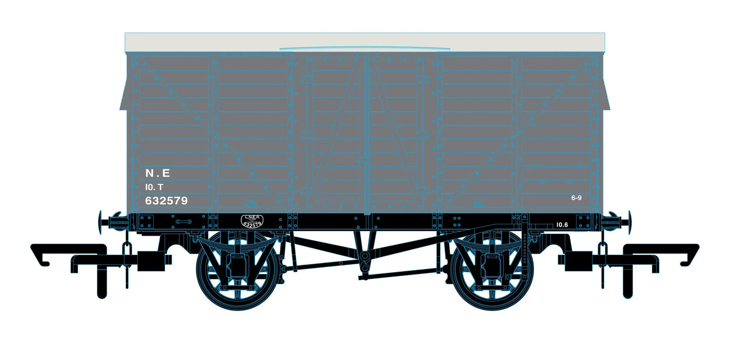OR76GEGV004B GER 10t Covered Van LNER (post 1936) 632579