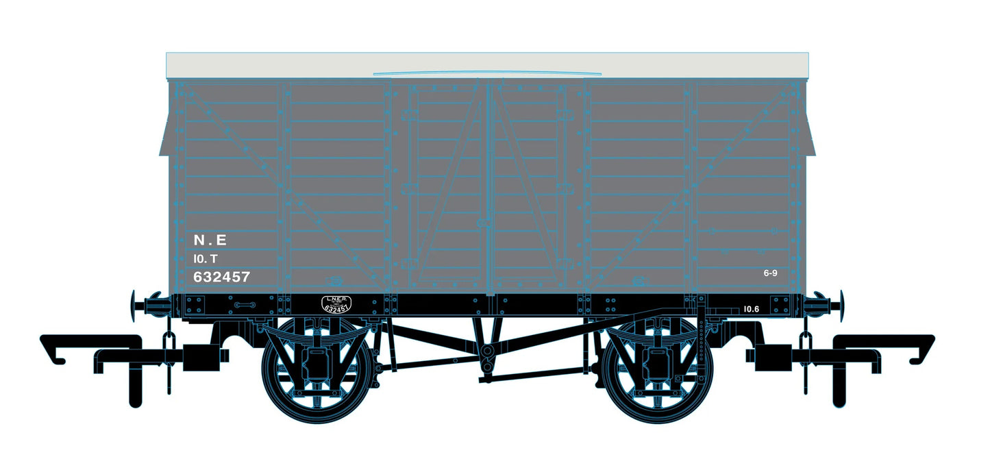 OR76GEGV004C GER 10t Covered Van LNER (post 1936) 632457