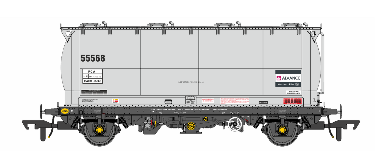 Pack of 4 Alvance branded PCA tanks (no ladders). Numbers: 55531, 55544, 55556, 55569