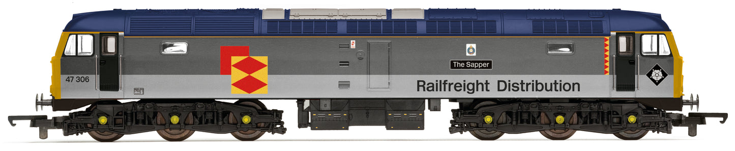 RailRoad Class 47 Railfreight Distribution 'The Sapper' 47306 Diesel Locomotive - DCC Sound