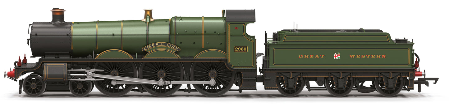 R30497SS Class 29xx 'Saint' 4-6-0 GWR Green 2980 "Coeur de Lion" Steam Locomotive - DCC Sound & Smoke