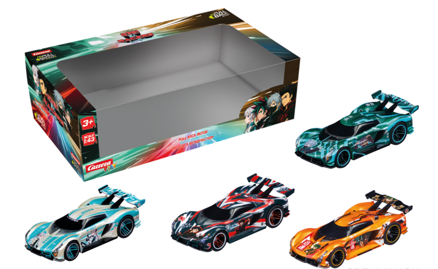 Carrera Pull & Speed Ronin Racers - 4 Pack