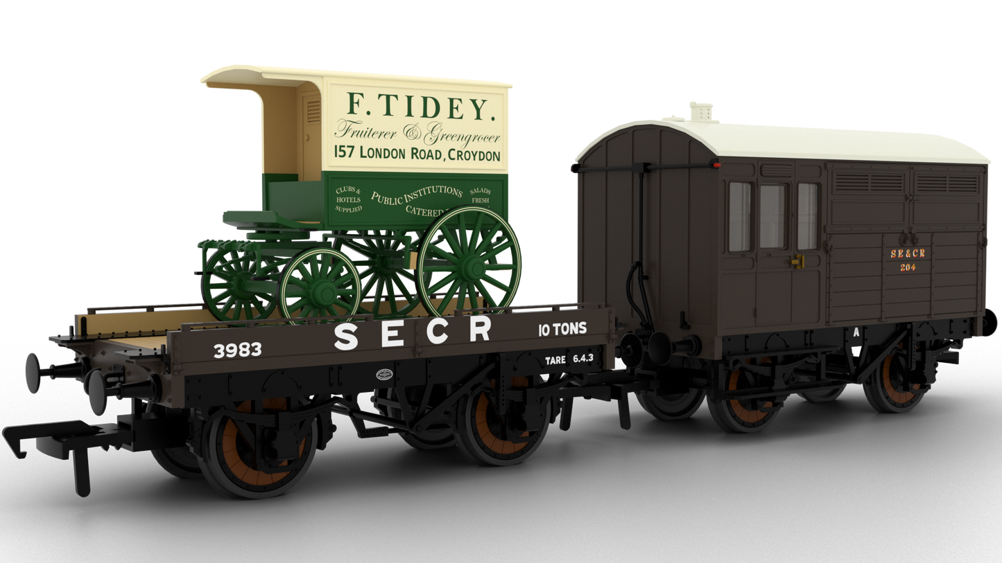 830020 SECR Wellington Brown ‘Evolution’ Open Carriage Truck No.3983