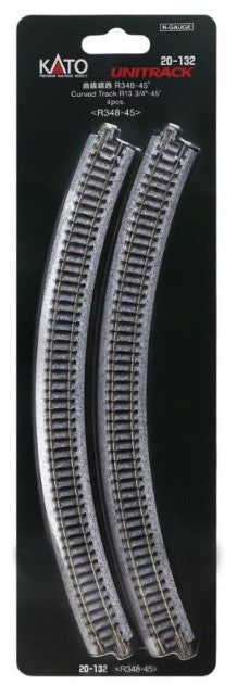 20-132 Kato 20-132 Ground Level Radius 348mm Curved Track 45 Deg.(4)