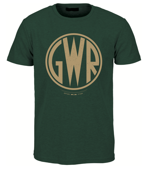 Great Western Railway Heritage GWR Logo Railway T Shirt (Green)