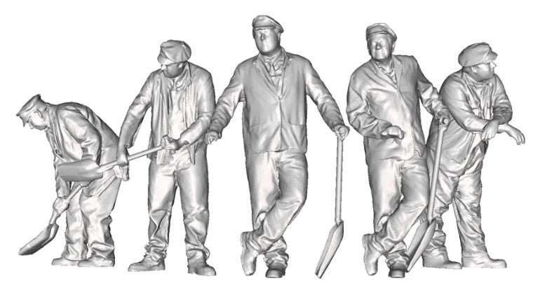 91071-148B N Gauge 1948-1968 British Railways - Left-Hand Drive Fireman - Pack of 10