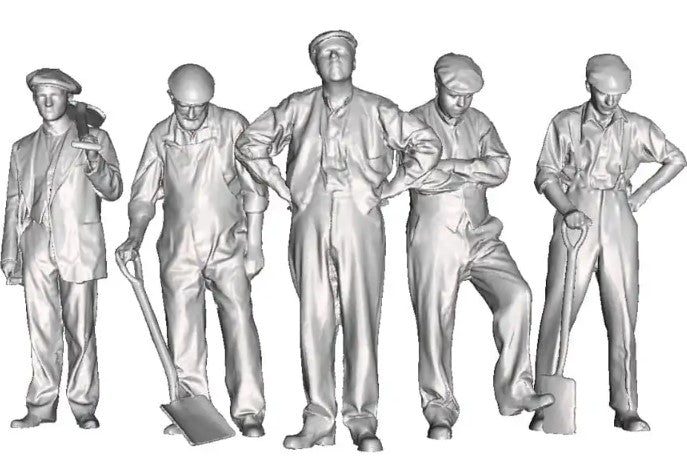 91071-076C OO Gauge 1948-1968 British Railways - Left-Hand Drive Fireman - Pack of 25 main image 1