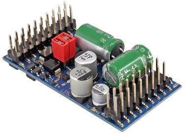 59325 LokPilot 5 L, DCC, Pinheader with Adapter Board (with Solder Pads)