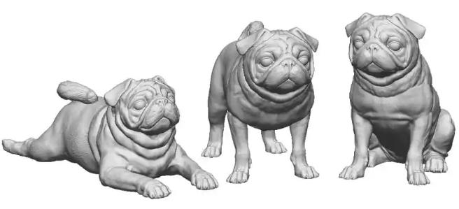 O Gauge - Pets, Wildlife & Livestock - Pugs x3