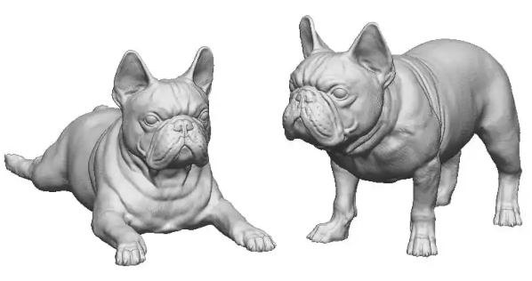 N Gauge - Pets, Wildlife & Livestock - French Bulldogs x2