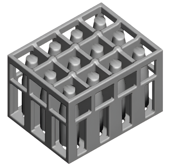 OO Gauge Work and Industry Platform Accessories - Milk Crate with Bottles - Pack of 2