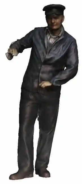 N Gauge - Railway & Lineside - 1948-1968 British Railways - Loco Driver Small Cab - Left Hand Raised