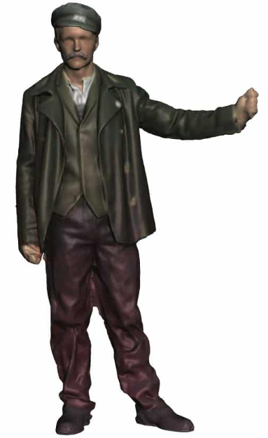 N Gauge - Railway & Lineside - 1870-1947 - Loco Driver using regulator with right hand