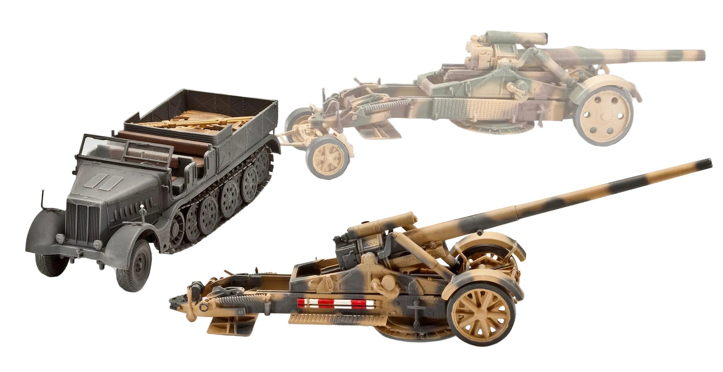German Sd.Kfz.9 Famo & 21cm Mortar 18/17cm Canon 18 Model Kit