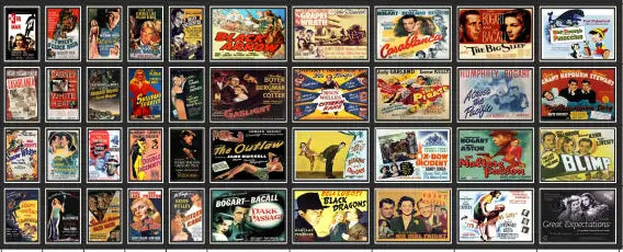DCPB0110 TT120 1940’s Films Uncut Poster Boards