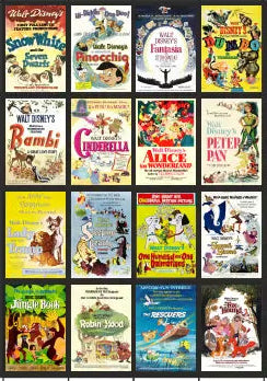 TSABS0250 TT120 Disney Films Billboard Advertising Sheets Pack 2