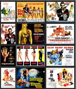 TSABS0245 TT120 James Bond Films Billboard Advertising Sheets Pack 1