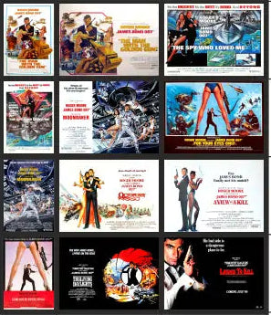TSABS0247 TT120 James Bond Films Billboard Advertising Sheets Pack 3