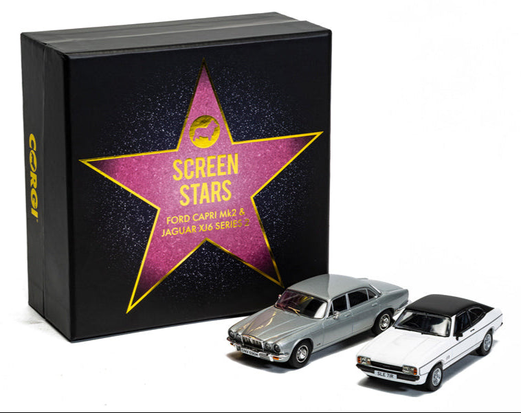 Screen Stars - Ford Capri Mk2 2.0S Diamond White, Jaguar XJ6 Series 2 Silver