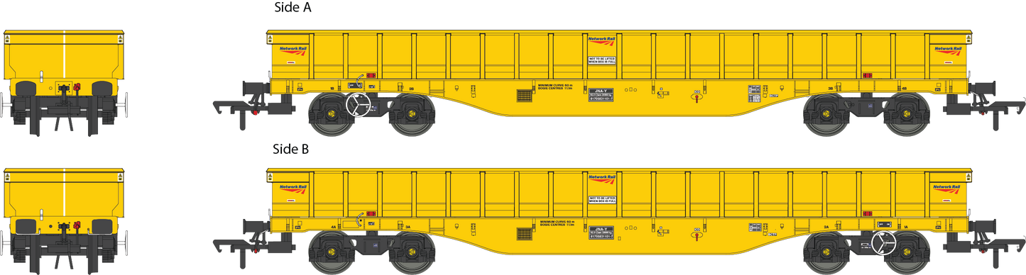 JNA-Y 'Hawk' Outer Wagon Network Rail Yellow 81705831101-7
