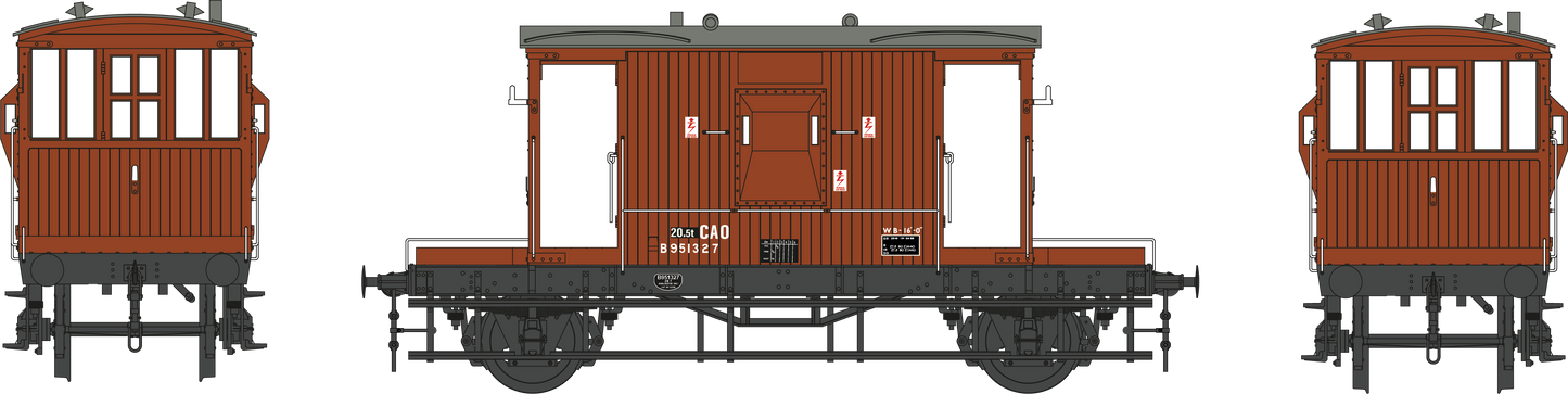 BR 20T Brake Van Diagram 1/506 B951327 BR Bauxite CAO