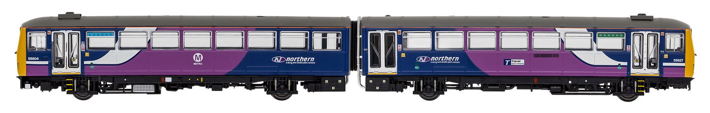 Class 144 2 Car DMU 144004 Northern Rail Dark Blue / Purple - DCC Fitted