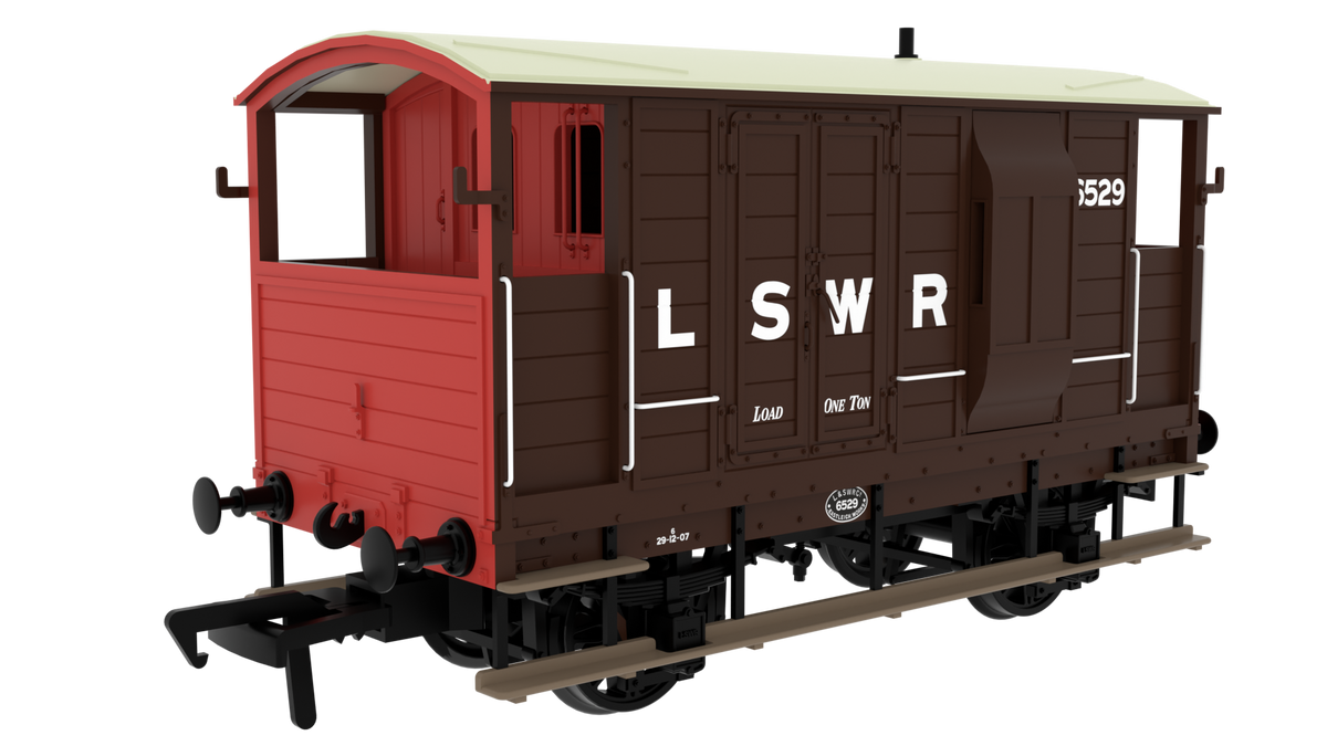 820001 LSWR/WD 20T Brake Van - No. 6529 LSWR Brown