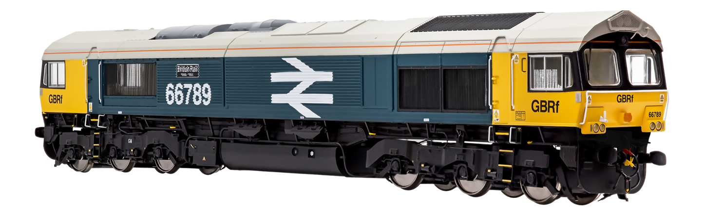 7D-066-005S Class 66 789 GBRF 'British Rail 1948-1997' BR Blue Large Logo Diesel Locomotive - DCC Sound