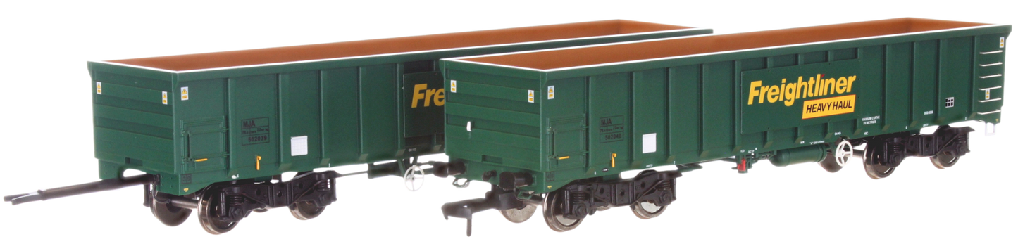 4F-025-019 MJA Freightliner Heavy Haul Bogie Box Wagon 502055 & 056
