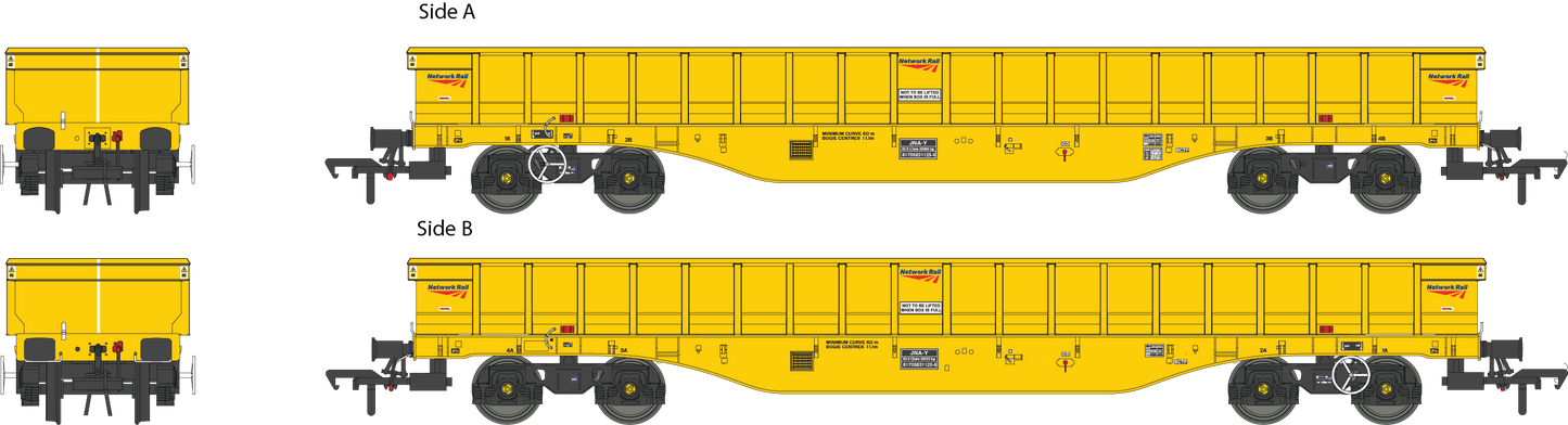 JNA-Y 'Hawk' Outer Wagon Network Rail Yellow 81705831125-6